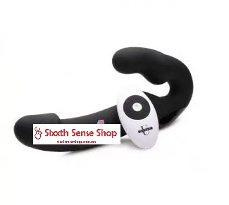 Urge Silicone Strapless Strap On With Remote – Black