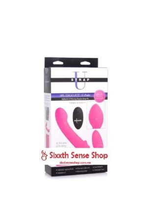 G-Pulse Ergo-Fit Inflatable & Vibrating Strapless Strap-On – Pink